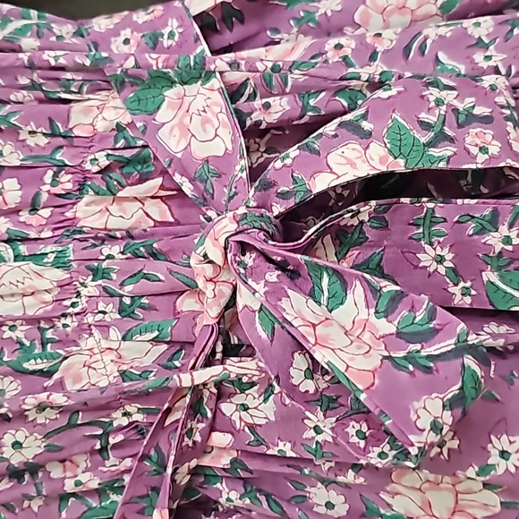 Nwot Mille Resort & Travel  Lavender June Floral Longsleeve Ruffled Midi Dress - Picture 9 of 15